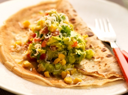 Crêpes de sarrasin au guacamole