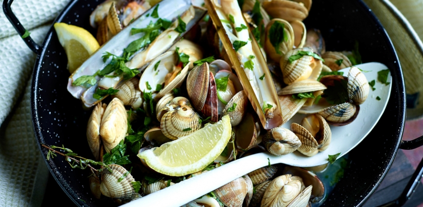 Nage de coquillages au persil