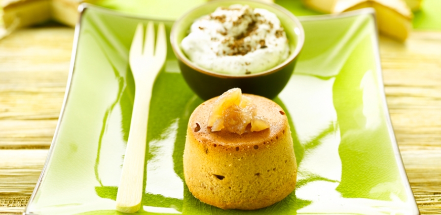 Petits moelleux aux châtaignes et chantilly stracciatella