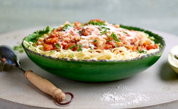 Spaghetti aux cannellinis