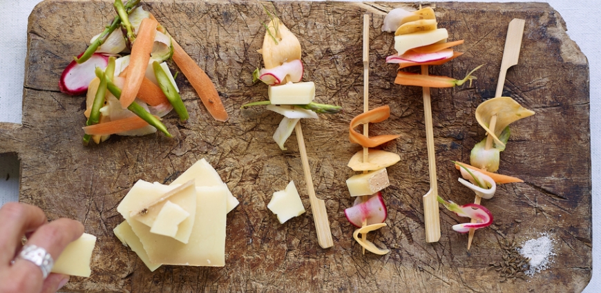 Comté aux légumes marinés maison