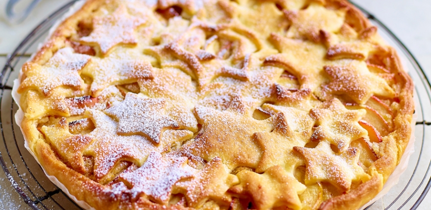 Tarte aux pommes étoilée