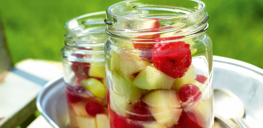 Salade de fruits au sirop de vanille