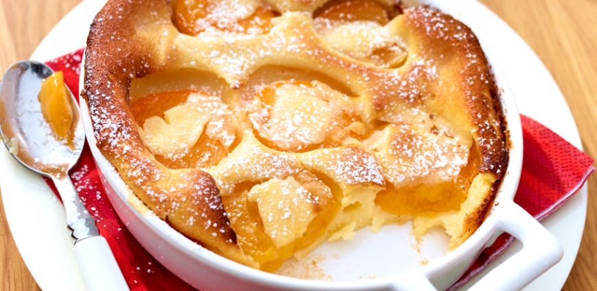 Clafoutis aux abricots frais