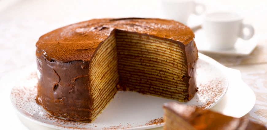 Millefeuille de crêpes au chocolat