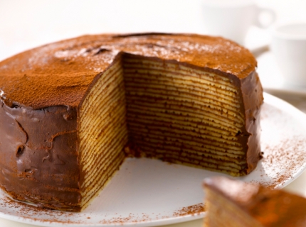 Millefeuille de crêpes au chocolat