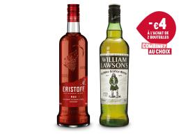 Rhum, gin, vodka  ou whisky