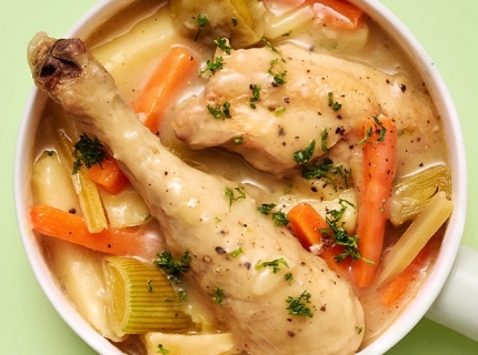 Waterzooi de poulet et crème épaisse