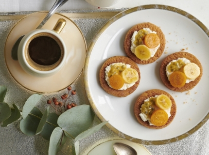 Mini tartelettes sablées aux fruits exotiques