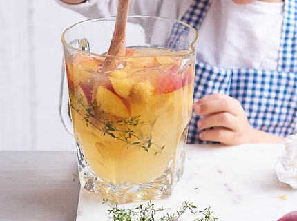 Ice tea à la pêche/mangue et menthe