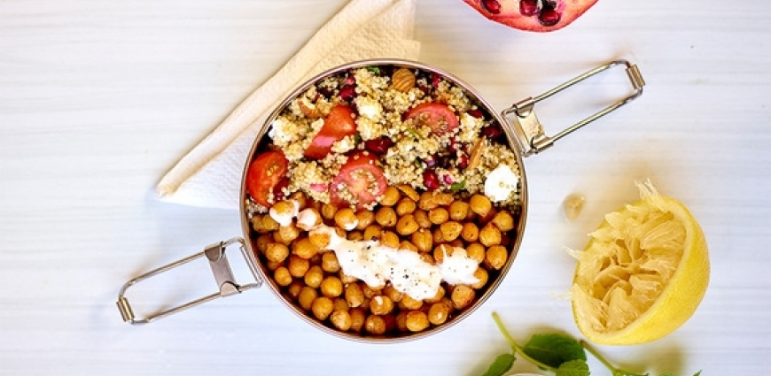  Healthy lunchbox au quinoa et pois chiches rôtis