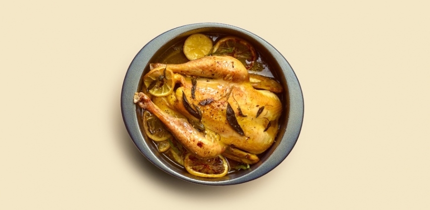  Poulet au citron, à l’ail et à la sauge