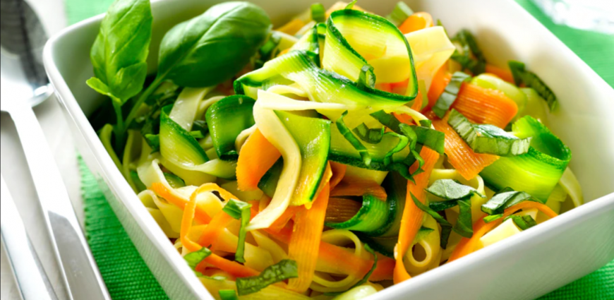  Tagliatelles aux rubans de légumes