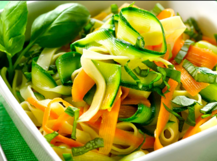  Tagliatelles aux rubans de légumes