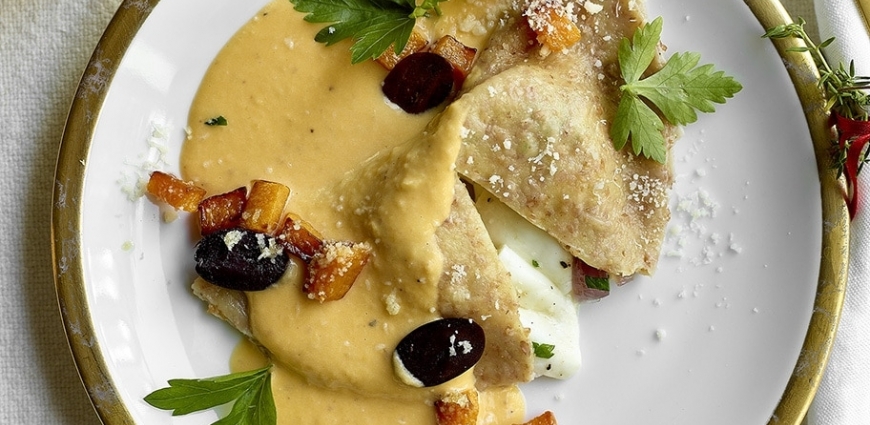  Ravioles à la burrata et butternut
