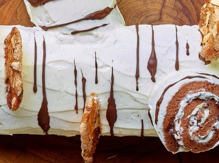 Bûche stracciatella