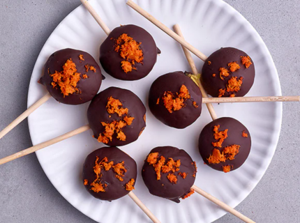  Cake-pops aux mandarines et au chocolat