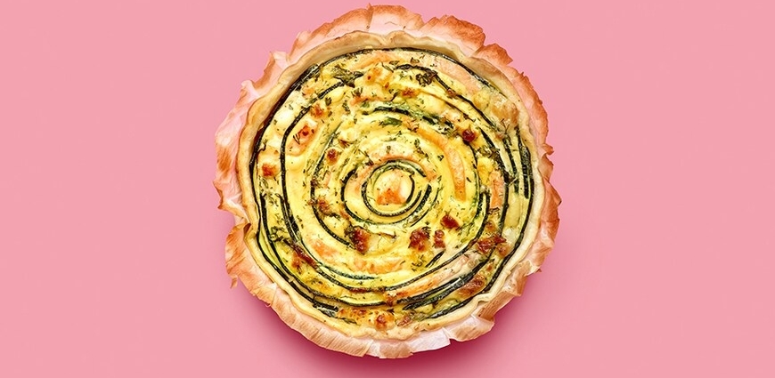  Quiche au saumon et aux courgettes La totale