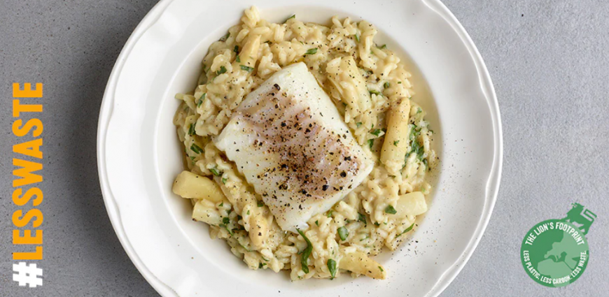  Risotto aux asperges blanches et au dos de cabillaud