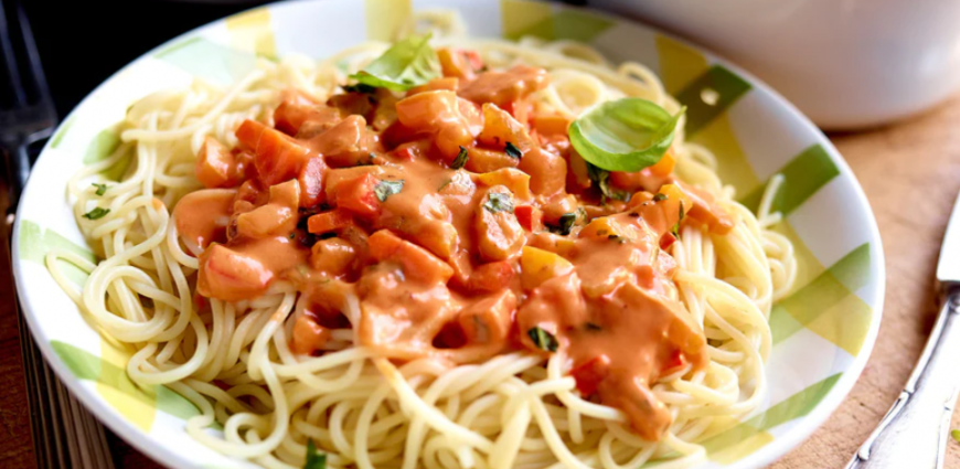 Spaghetti aux petits légumes
