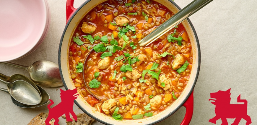  Soupe-repas aux boulettes et aux lentilles