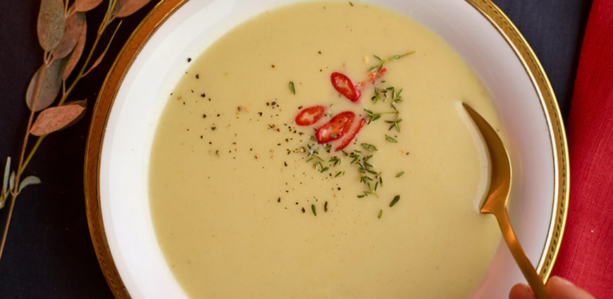  Velouté aux panais, gingembre et lait de coco