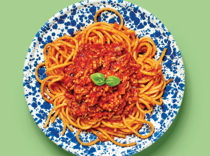 Spaghetti bolognaise express au basilic