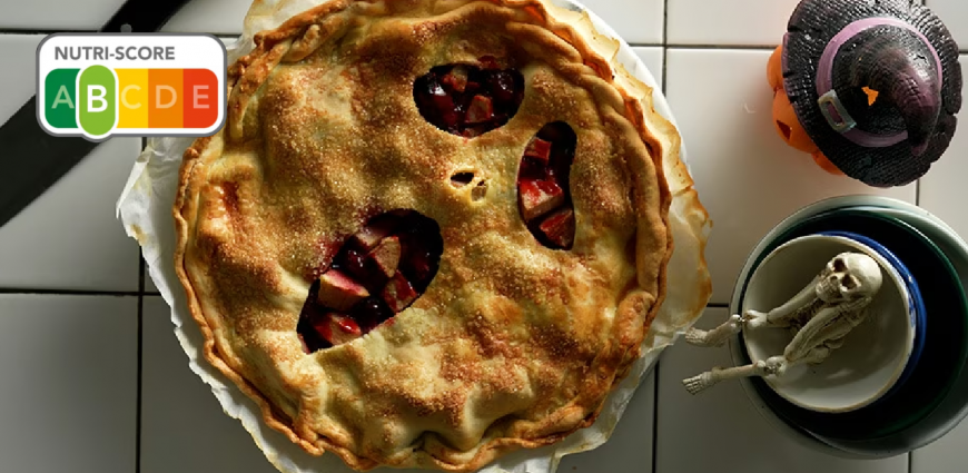 Tarte d’halloween poire et framboises