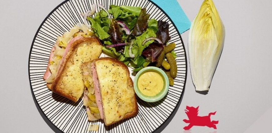  Croque-monsieur gratinés aux chicons et au fromage d’abbaye