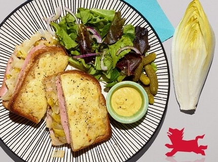  Croque-monsieur gratinés aux chicons et au fromage d’abbaye