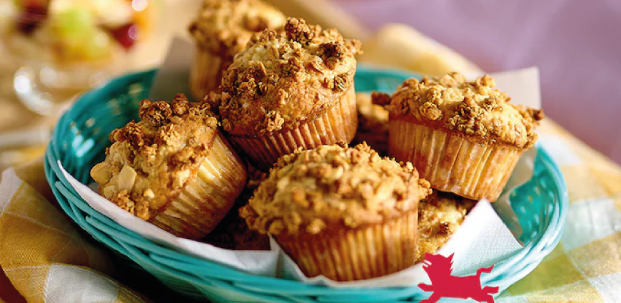 Muffins aux pommes et au granola