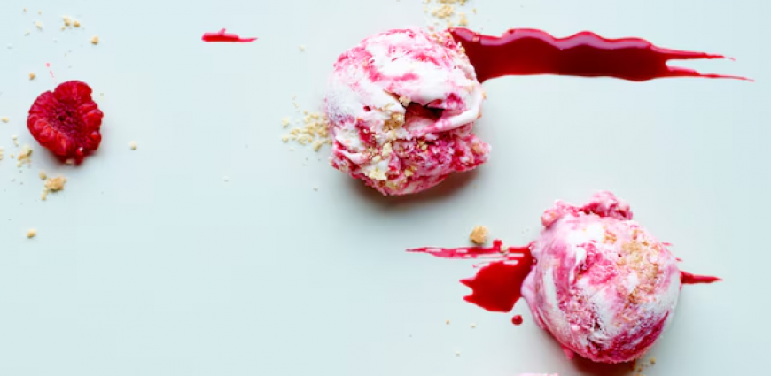Yaourt glacé à la framboise²