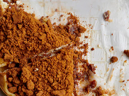 Cheesecake aux pommes et au crumble de spéculoos