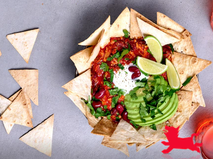 Nachos de volaille, sauce yaourt