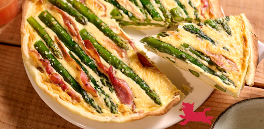 Quiche printannière au prosciutto