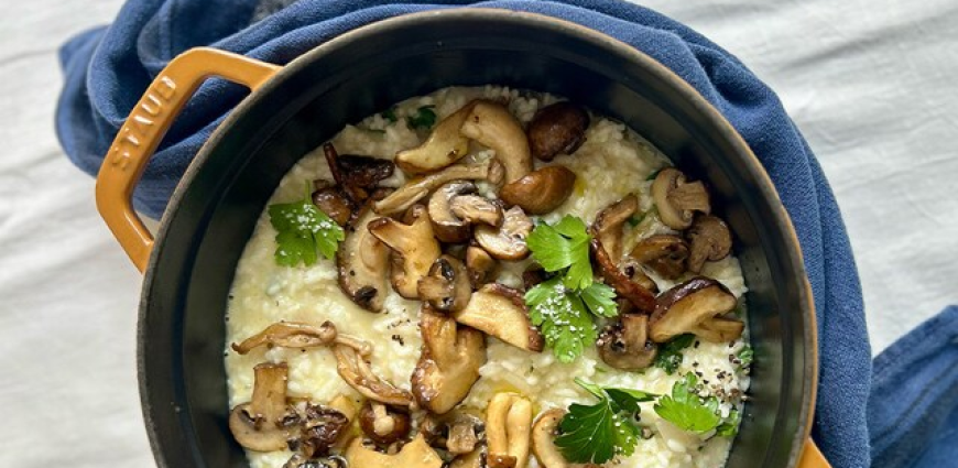 Risotto aux champignons et au brie