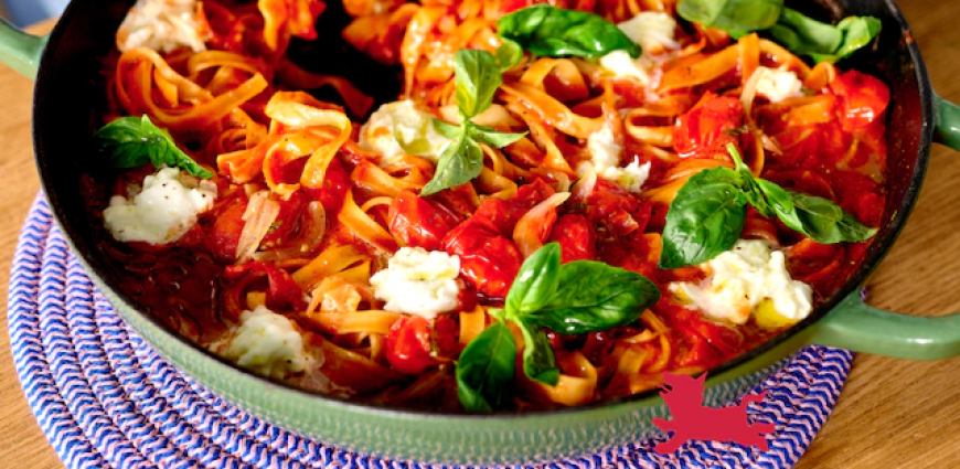 One-pot pasta à la caprese
