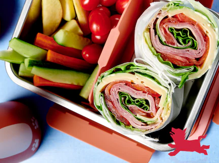 Wraps de laitue au jambon et au fromage