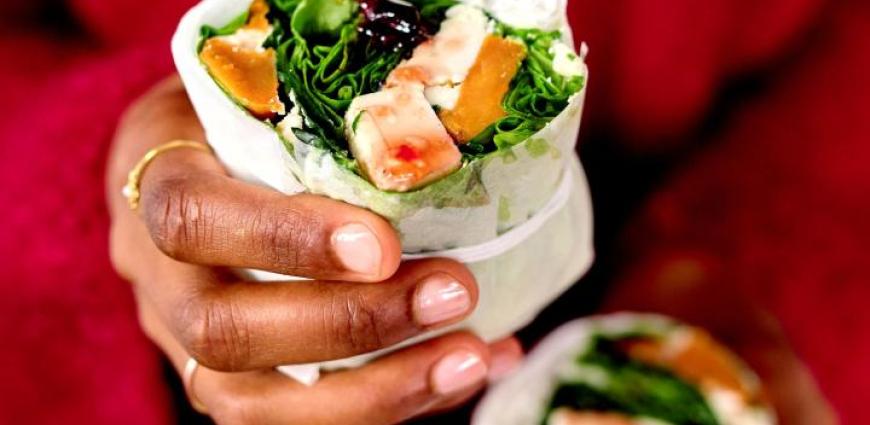 Wraps de laitue aux patates douces