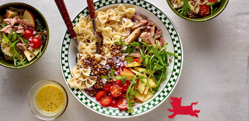 Salade de Pasta aux sardines et lentilles