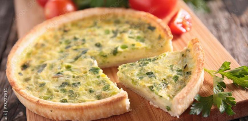 Quiche aux poireaux et au jambon