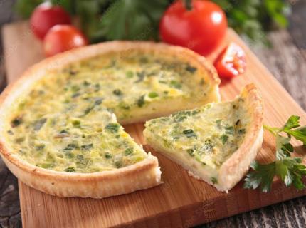Quiche aux poireaux et au jambon
